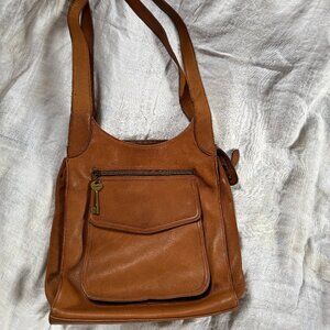 Fossil Brown Leather 75082 Shoulder Bag | EUC